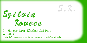 szilvia kovecs business card
