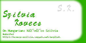 szilvia kovecs business card